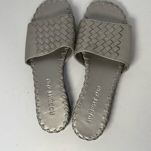 Robert Zur Metallic Slide Sandals